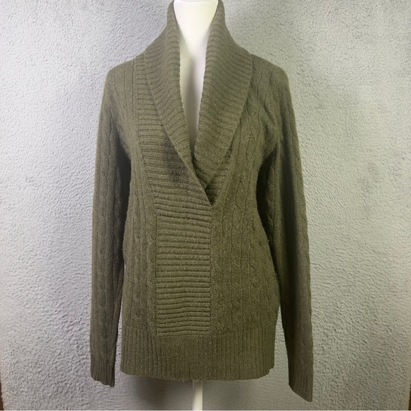 Polo Ralph Lauren Sweaters - Polo Ralph Lauren Cashmere Sweater Womens Small Green Shawl Collar Pullover